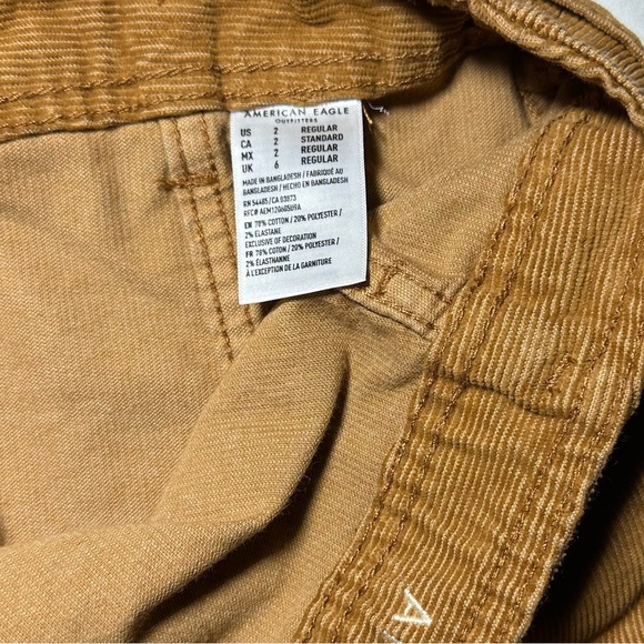 Burt orange American eagle size 2 corduroy button up skirt never worn - Picture 3 of 3